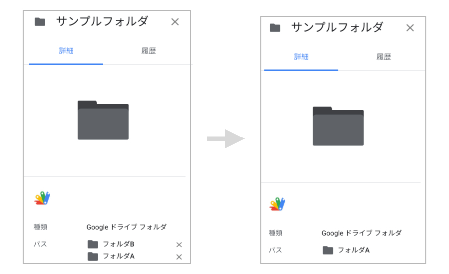 removeFolder実行結果②